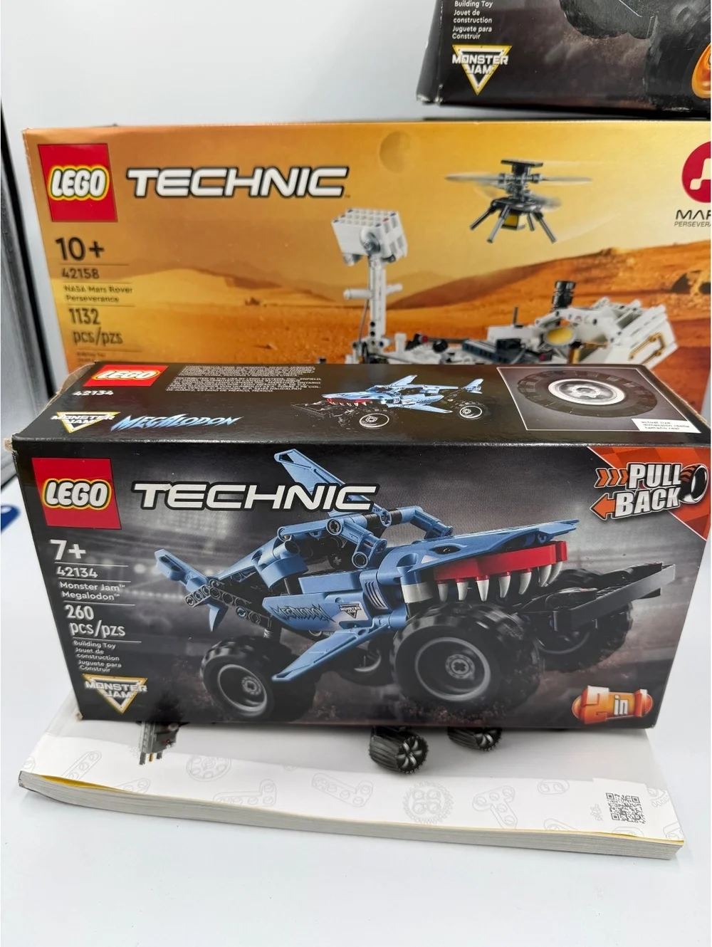 BOX ONLY LEGO NASA Mars Rover (42158) Monster Jam (42135), Love Racer (42134)